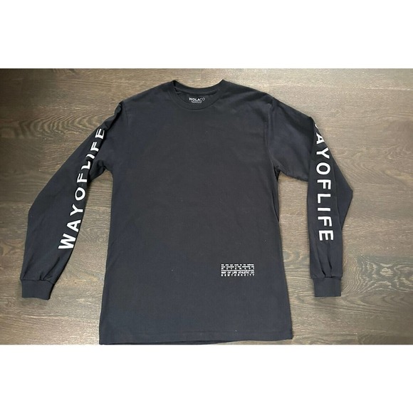 Wolaco Shirt Men Long Sleeve Logo Way Of Life Top‎ T-shirt~ M - Picture 1 of 3
